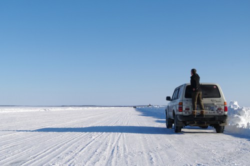 Lulea-Inseln, im Winter über einen Eisweg zu erreichen,