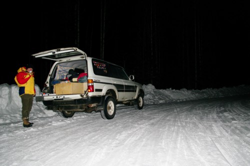 Minus 24°! der Landcruiser sprang immer an, ...ich brauchte mehr Zeit