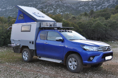 Unser umgebauter Hilux auf Osterausfahrt....