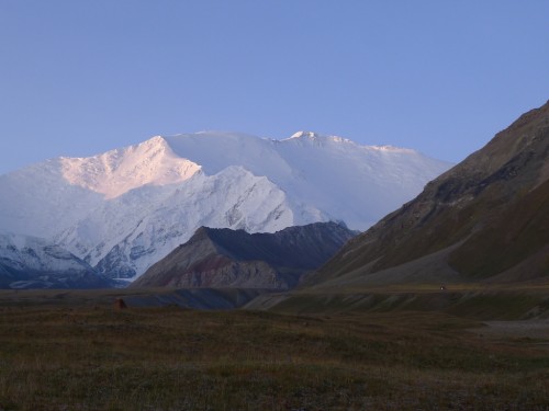 ...oder am Basislager des Peak Lenin. Kirgisistan.