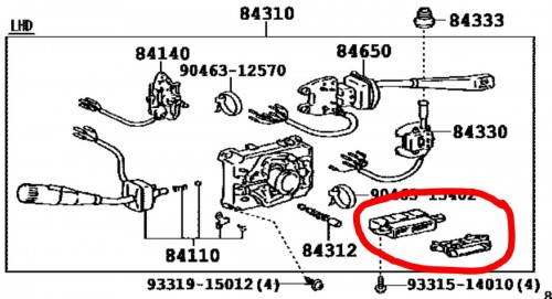 Stecker an der Lenksäule unten