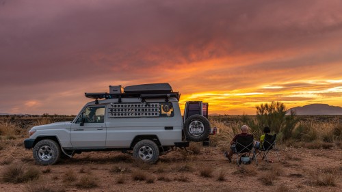 Camping in der Gorafe Wüste