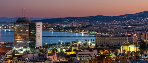 Melilla in der Abenddämmerung