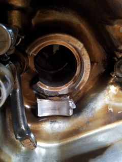 ausgebrochener Lagersitz