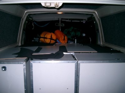 schlafplatz von hinten gesehen. Platz über Matratze im Kopfbereich - ca. 65cm