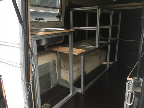 Waschecke Probepassung der Edelstahl Spüle